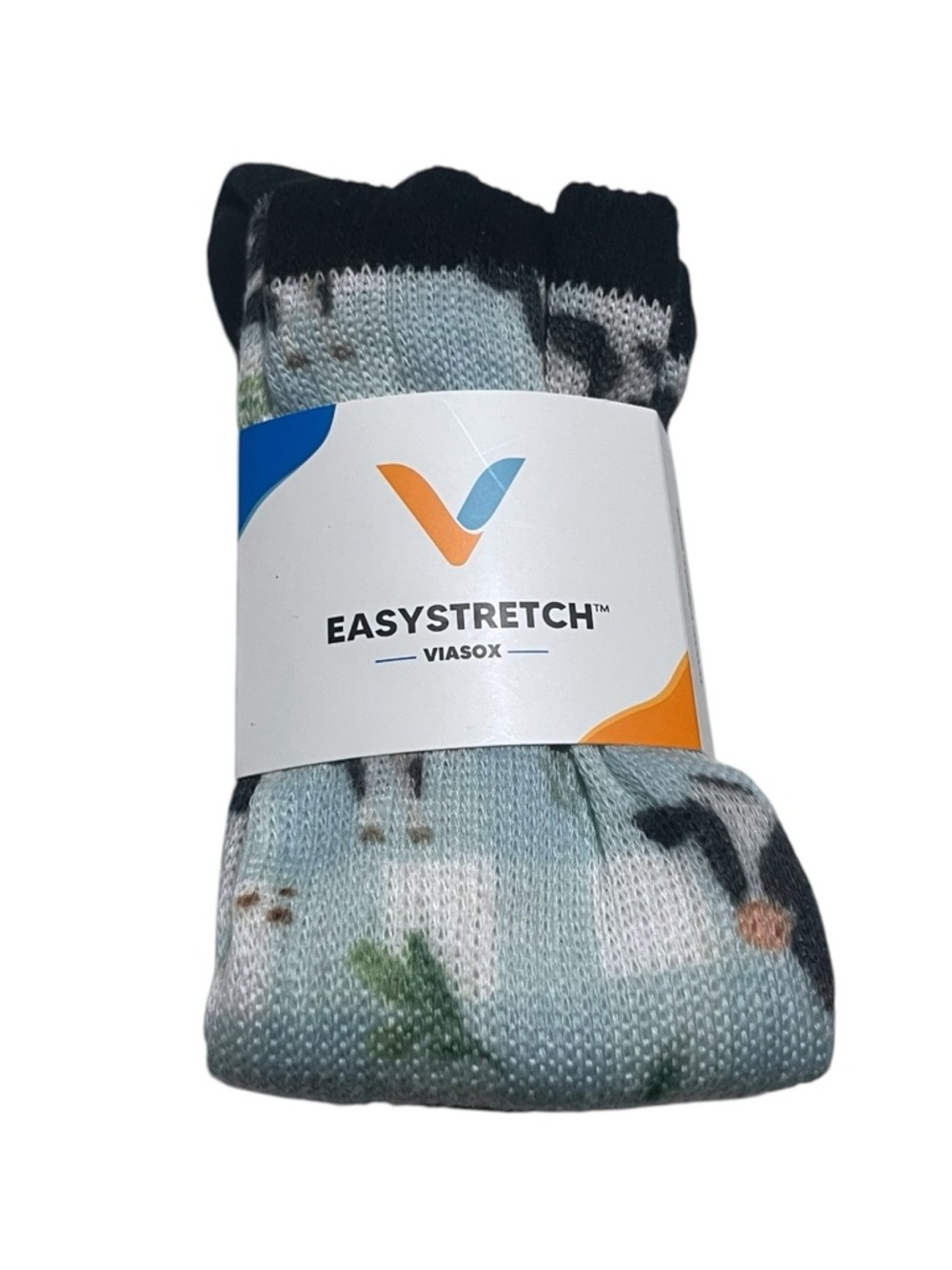 VIASOX Easystretch Underly Plaid Pattern Stretch Socks Size L/XL